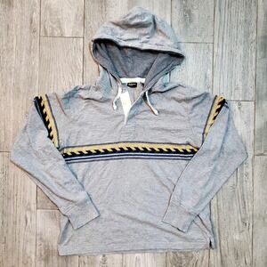 Burkman‎ Bros Gray Pullover Hoodie Sweater Size Medium Geometric y2k pattern